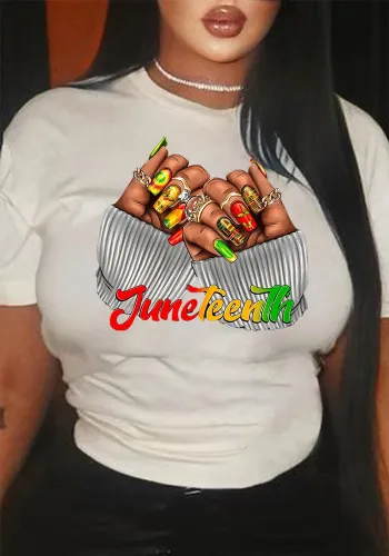 Women Round Neck Printed T-Shirt
