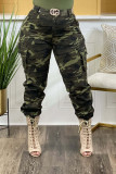 Women camouflage print trousers