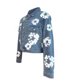 Fashionable Women's Clothing Style Street Fashion Print Denim Jackets