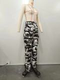 Women camouflage print trousers