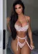 Sexy Hollow Strap Bra Thong Garter Three-Piece Lingerie Set