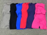 Women Sleeveless Hollow Yoga Jumpsuit Sports Fitness Removable Chest Pad Jumpsuit