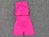 Women Sleeveless Hollow Yoga Jumpsuit Sports Fitness Removable Chest Pad Jumpsuit