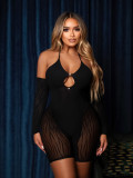 Women Sexy Off-Shoulder Pearl Button Long Sleeve Jumpsuit