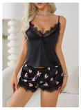 Printed Sexy Straps Shorts Set Sexy Underwear Fashion Home Clothes