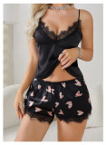 Printed Sexy Straps Shorts Set Sexy Underwear Fashion Home Clothes