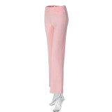 Women's Spring Solid Color Lace Slim Basics Camisole Pants Two Piece Set