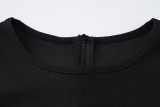 Women's Spring Fashion Solid Color Slim Back Zipper Long Sleeve Jumpsuit
