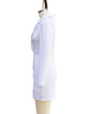 Women Long Sleeve Bodycon Suit Dress