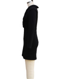 Women Long Sleeve Bodycon Suit Dress