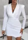 Women Long Sleeve Bodycon Suit Dress
