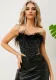 Women Herringbone Beaded Feather Bra Vest Crop Top