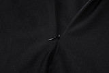 Women's Spring Fashion Solid Color Slim Back Zipper Long Sleeve Jumpsuit
