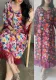 Women ethnic wear Arabic Shiny print Dubai Muslim robe