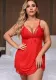Sexy Plus Size Lacemesh Strap Nightdress Erotic Lingerie