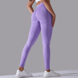 Seamless High Waist Tight Fitting Butt Lift Yoga Pants Sports Running Fitness Leggings