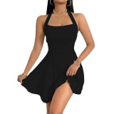 Fashionable And Sexy Women's Clothing Spring And Summer Halter Neck A-Line Dress
