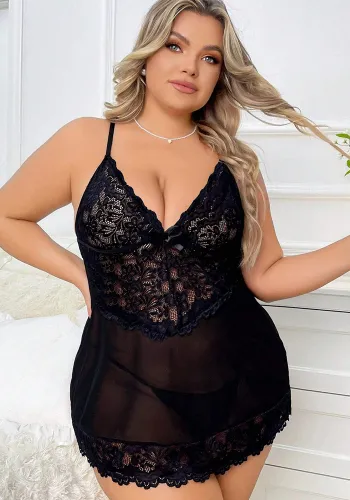 Plus size Women Lace Dress Sexy Lingerie
