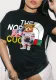 Spring And Summer Short-Sleeved Printed Round Neck T-Shirt