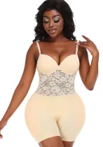 Plus Size Women Bra Body Sculpting Buttocks Lace Suspender One-piece Corset Shaperwear