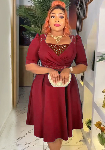 African Women's Plus Size Chic Career Dresses