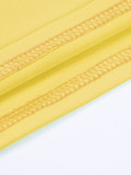Women's Spring Solid Color Slim Crop Strapless Basic Top