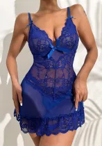 Plus Size Women See-Through lace Sexy Lingerie Set