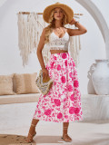 Summer Printed Casual Slim Waist Long Skirt