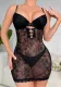 Sexy See Through Lace Strap Nightgown Set