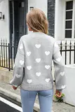 Women's Valentine's Day Sweater Heart Print Knitting Shirt