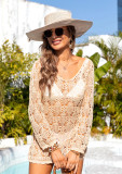 Summer Hollow Beach Bikini Sun Protection Clothing Knitting Blouse