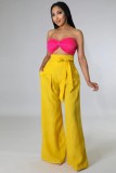 Women Spring  High Waisted Casual Wide Leg Pants