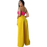 Women Spring  High Waisted Casual Wide Leg Pants