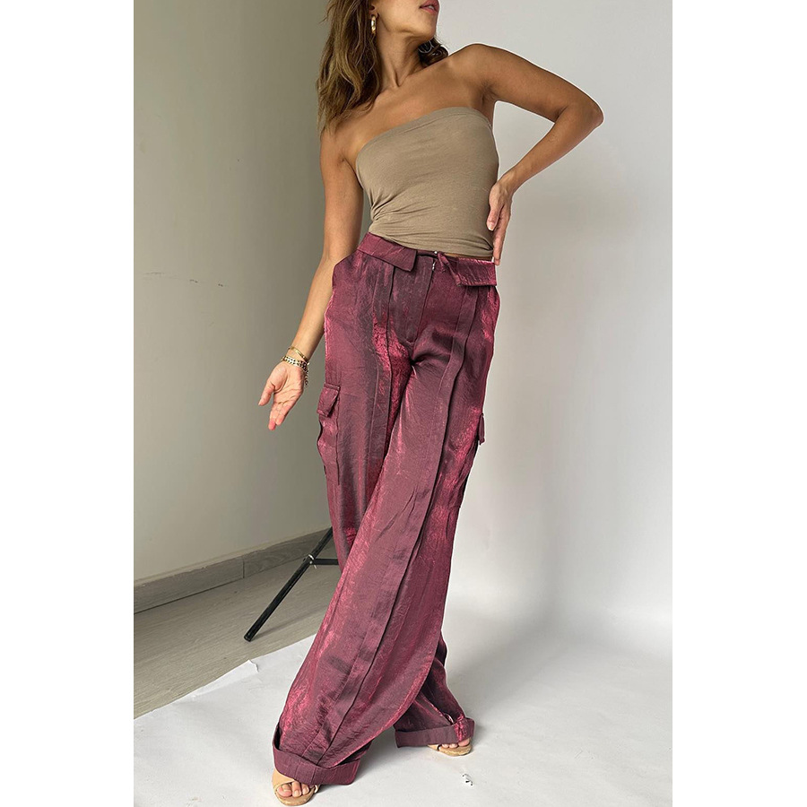 Wholesale Spring Summer Style Casual Party Pants Loose Zipper