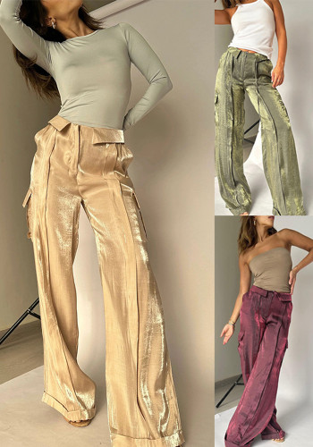 Spring Summer Style Casual Party Pants Loose Zipper Holidays Trousers