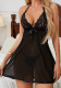 Women lace backless suspender nightgown Sexy lingerie