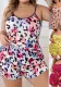Plus Size Women Suspenders Top and Shorts Lounge Wear Two-piece Set