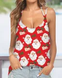 Women Printed Casual Sleeveless Top