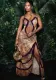 Women's Straps Hollow Gathered Lace Slit Dress