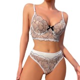 Leaves See-Through Lace Sexy Lingerie Set