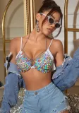Women Style Bra Chain Metal Chain Shell Beads Sexy Top Bra
