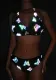Sexy Reflective Two Pieces Bikini Beach Holidays Low Back Swimsuit