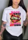 Women's Fashion Print Short Sleeve Round Neck White T-Shirt