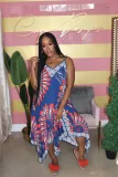 Summer Printed Beach Strap Dress