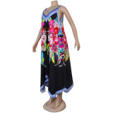 Summer Printed Beach Strap Dress
