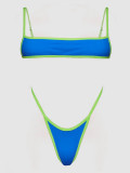 Women Sexy Bikini Color Block Swimwear