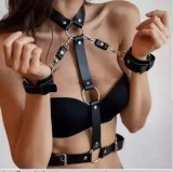 Women Punk Leather Belt Handcuffs Accessories Belt