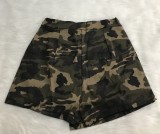 Summer Women's Casual Camo Pocket Shorts