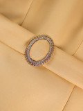 Spring V-Neck Pleated Ruffle Sleeve High-Waist Dress Belt-Decorated