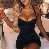 Summer Women Sexy Bodycon Backless Mini Party Dress